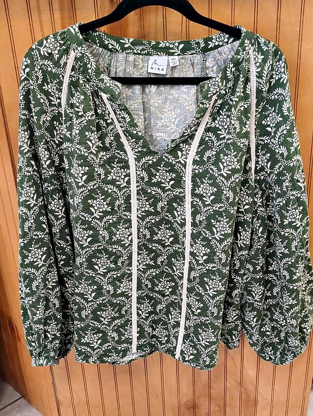 Mira Branded Floral Blouse